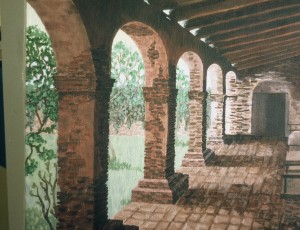 1972: 2' x 3' acrylic. Painted from a small B&W photo.